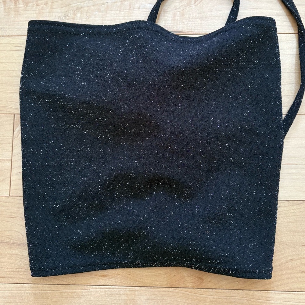 NWOT SHEIN Sparkly Bandeau Crop Top